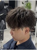 刈り上げセンターパート/波巻きツイストスパイラル/大宮