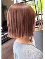 ノイ 高岡店(NEU)&nbsp;透明感ピンクベージュ×切りっぱなしボブ
