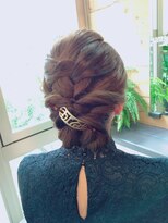 アオゾラヘアー フジサキグウ(AOZORA HAIR FUJISAKIGU) きれいめ編み込みアレンジ