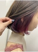 ピンクインナーカラーでオシャレに☆