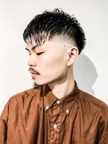フジヤマ バーバー ショップ(FUJIYAMA BARBER SHOP)&nbsp;七三オールバックコンマツイストパーマヘア