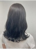 【ブリーチ無し】暗髪グレージュ