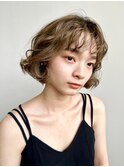 【SARAJU 西宮北口店】くせ毛風パーマ/ミニボブ
