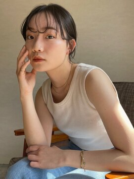 トナリ(tonari) アッシュ シースルーバング 顔周りカット【鹿児島中央駅】