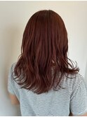 ダブルカラーピンクベージュベージュカラーケアブリーチレイヤー
