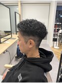 ワイルドオールバックパーマ