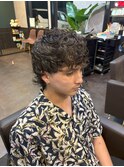 【merci古河店】外国人風ウルフパーマ