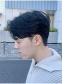 10代20代韓国風毛流れ刈り上げセンターパートマッシュショート
