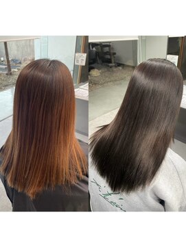 ガルボヘアー 桟橋店(garbo hair) オイルカラーアッシュブラウン高知美容院つや髪