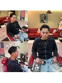 -80's American barber shop-