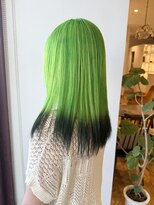 ルッツ(Lutz. hair design)&nbsp;【髪質改善ブリーチ】ライムグリーン【千代田彩夏】7/4
