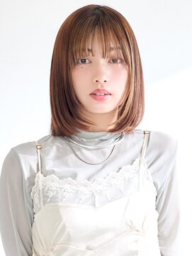 ラフィス ヘアー リノ 三宮店(La fith hair lino) 【La fith】切りっぱなしボブ×前髪インナーカラー