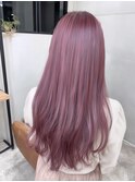 ロング ハイトーン チェリーレッド カシスレッド ダブルカラー