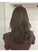 ココアベージュ/オリーブグレー[レイヤーカット/髪質改善/銀座]