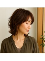 スープレックス ヘアーデザイン(SOUPREX HAIR DESIGN)&nbsp;ミセスエアリーミディアムパーマ　20代 30代 40代 50代 60代
