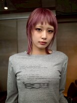 ギークス(GEEKS)&nbsp;【GEEKS渋谷】ブリーチカラー/青みピンク/ハッシュカット/ウルフ