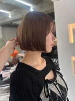シエル 一社(cher)&nbsp;ブラウンベージュカラー/丸みボブ