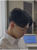 センターパート/ニュアンスパーマ/毛流れ/池袋メンズカット