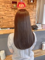 マル 日立(maru.)&nbsp;圧倒的艶髪プレミアム髪質改善カラー◇ヘーゼルベージュロング