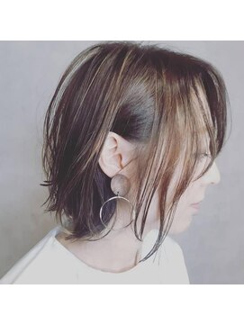 レリーヘアーデザイン(lelie hair design) 【lelie土居】ナチュラルハイライト+BOB