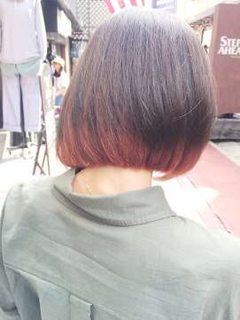 ティーラック(T:Luck) モテ髪ピンクベージュで2セクションインナーカラー[下北沢]