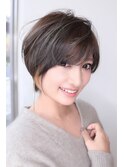 前下がりショートボブ&インナーフリンジ