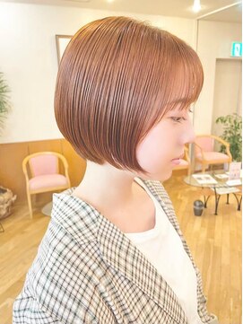 アルバ ヘアリゾート(ALBA) 【ALBA】オレンジカラーショートボブ　★☆