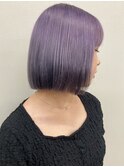 福井　大和田　ラベンダーアッシュ　パープルカラー　ボブ