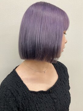 コト 福井大和田店(coto) 福井 大和田 ラベンダーアッシュ パープルカラー ボブ