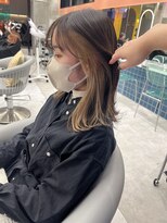 ロンドルーチェ 心斎橋(Lond luce)&nbsp;ダークアッシュ/ミディアムレイヤーカット［髪質改善/縮毛矯正］