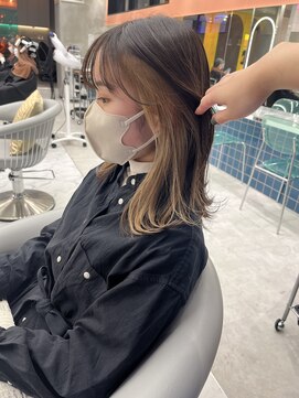 ロンドルーチェ 心斎橋(Lond luce) ダークアッシュ/ミディアムレイヤーカット［髪質改善/縮毛矯正］