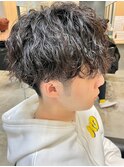 波巻きスパイラルパーマツイストパーママッシュメンズパーマ