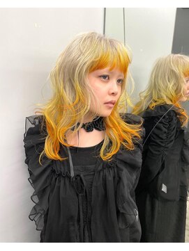 レコ(LECO) ハイトーンホワイトブロンド×イエローデザインカラー