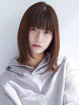 ラフィスヘアー アベリア 石山店(Lafith hair abelia) 【La fith】マロンブラウン×ミディアムストレート