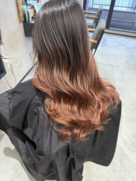 サニー 渋谷(SUNNY) バレイヤージュ、ハイライト、レイヤーロング、グレーベージュ