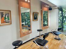 緑が映える施術スペースは顧客様にも好評◎