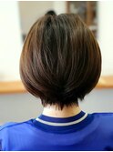 ナチュラルショートボブ30代、40代、50代