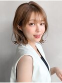 ホワイトグレージュモテ髪サイドバング結べるボブ#517f0615