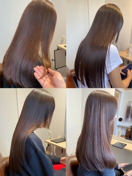 シルベット(Silvet)の写真/自然でしなやかな手触りに感動!ダメージを最小限に抑えた【髪質改善TR+縮毛矯正】で憧れの美髪ストレート♪