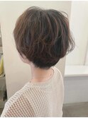 グレイヘアも◎くせ毛風ひし形ショートパーマ【スタッフ募集中】