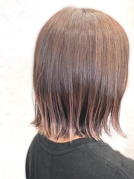 ハテナ(hatena) 外ハネボブ×デザインピンクベージュ