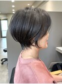 可愛い丸みショートボブ