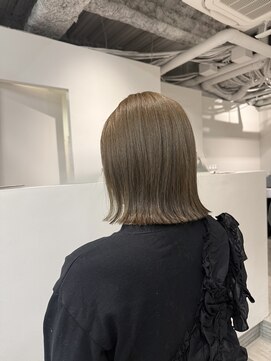 ブリーチなし透明感カラー