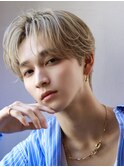 ミルクティーベージュニュアンスパーマ韓国マッシュグレー