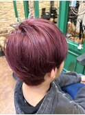 ユニセックスで楽しめる♪ワインレッド＋マッシュ