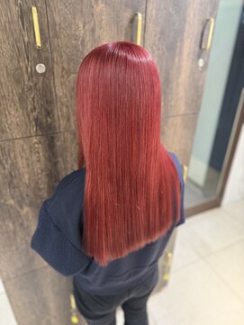 アジールヘア 池袋東口店(agir hair) ブリーチダブルカラー暖色推しカラーチェリーレッド池袋池袋東口