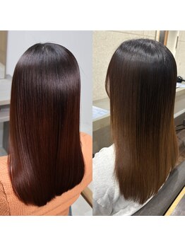 ロイ(ROY)の写真/【千葉駅3分】真っ直ぐ過ぎない自然なストレート。ずっと触れていたくなるサラサラ×艶の美髪をアナタへ…