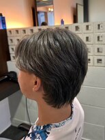 エクファ ヘア リゾート 大津 瀬田店(ex-fa hair resort)&nbsp;ミルクティーブロンド/ダークブルー/デジタルパーマ/大津/瀬田