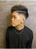 フェード×アップバング<理容室><床屋/立川/バーバー>