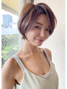 バンプ ギンザ(BUMP GINZA) 白髪ぼかしハイライト/絶壁解消/ひし形大人ショートボブ/聖